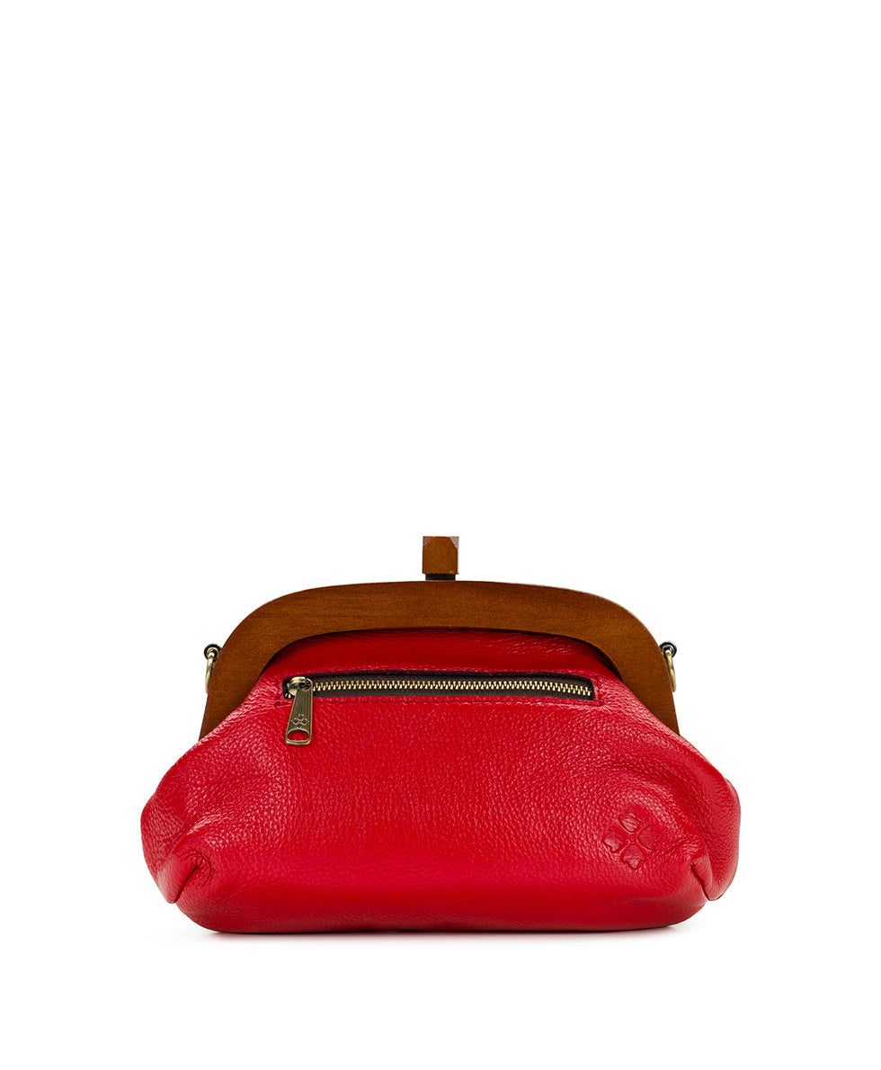 Patricia Nash Joelle Wooden Frame Crossbody - Rugged Natural Grain Leather
