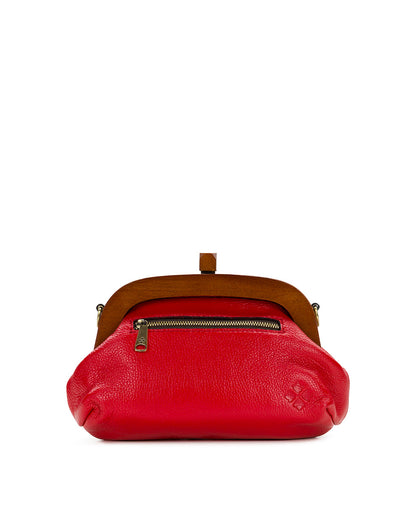 Patricia Nash Joelle Wooden Frame Crossbody - Rugged Natural Grain Leather