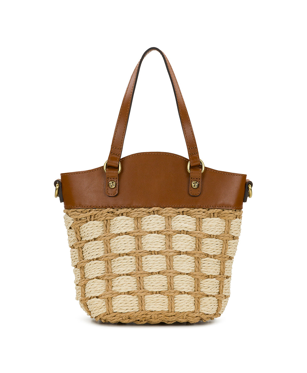 Patricia Nash Montella Basket Bag with Scarf - Specialty Woven
