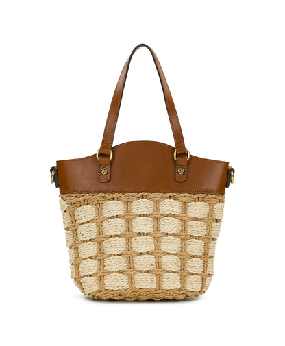 Patricia Nash Montella Basket Bag with Scarf - Specialty Woven