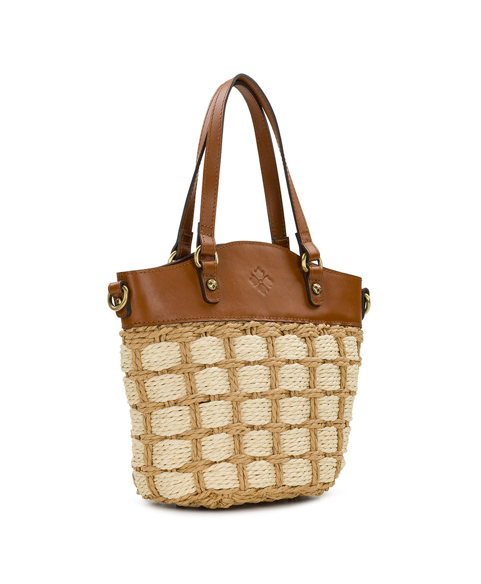 Patricia Nash Montella Basket Bag with Scarf - Specialty Woven