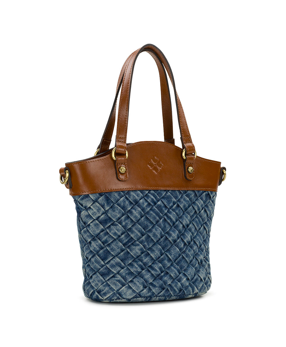 Patricia Nash Montella Crossbody - Washed Woven Denim