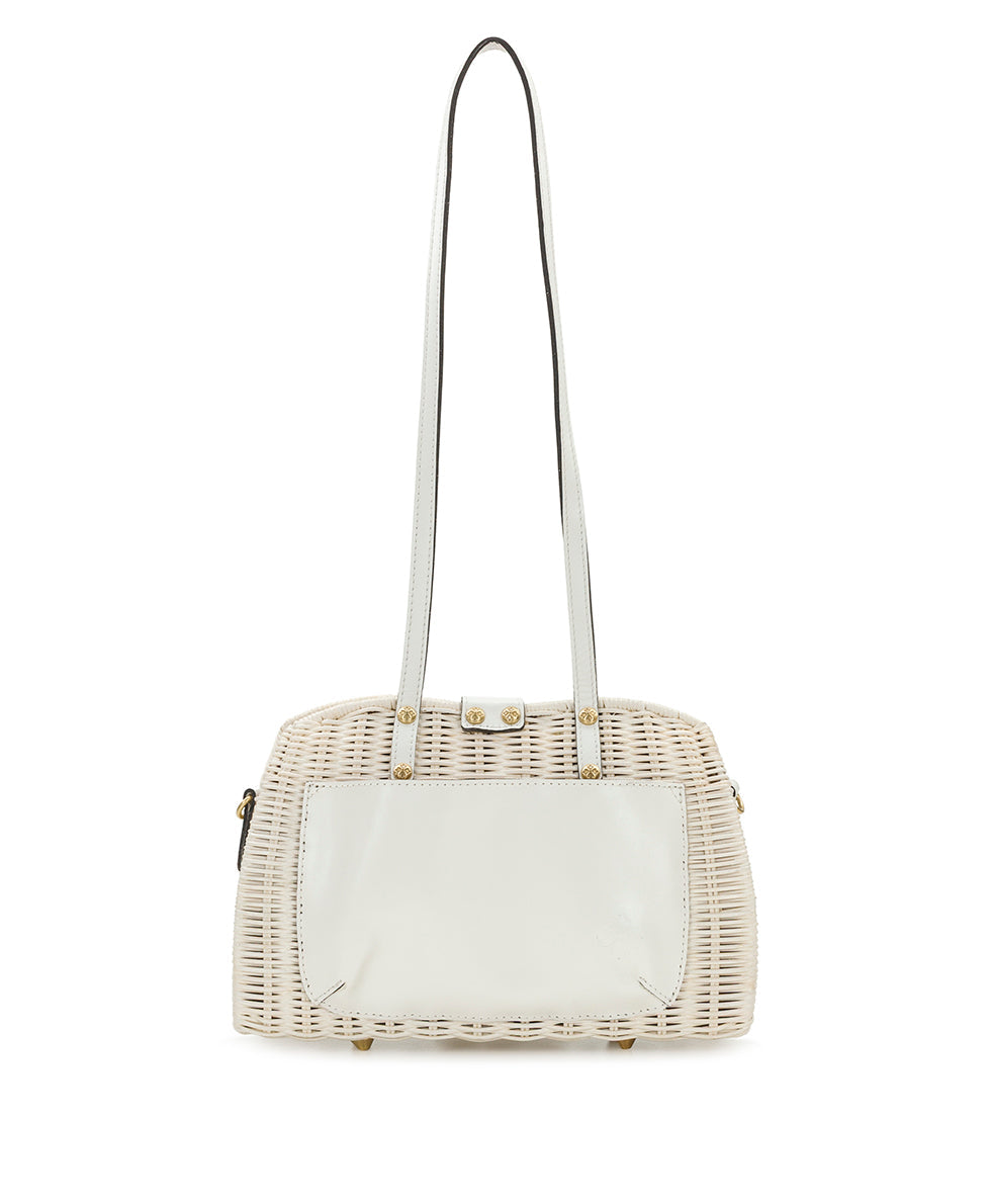 Patricia Nash Isere Wicker Satchel with Scarf - Spring Wicker