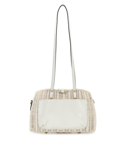 Patricia Nash Isere Wicker Satchel with Scarf - Spring Wicker