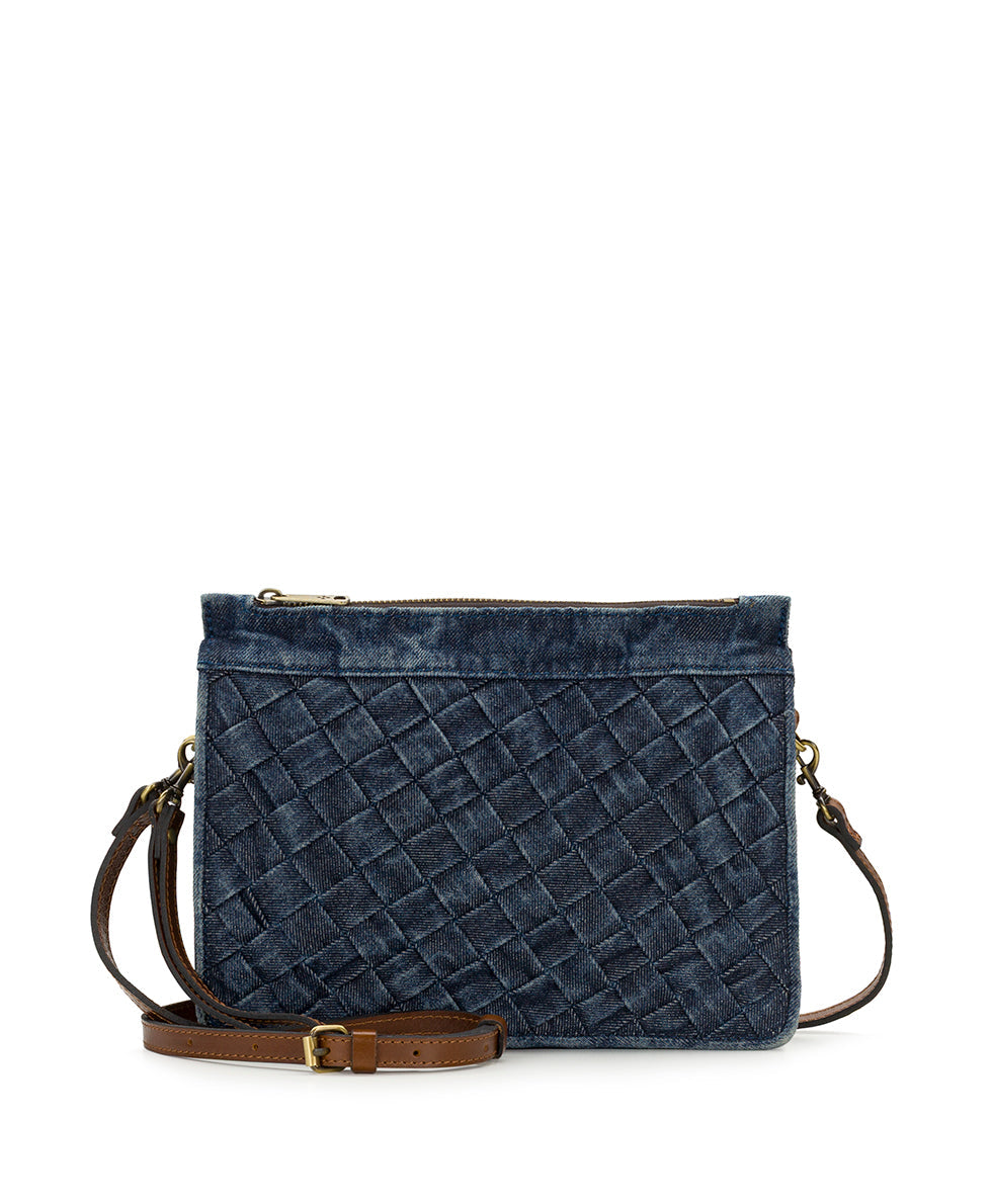 Patricia Nash Yvette Clutch Crossbody - Washed Woven Denim
