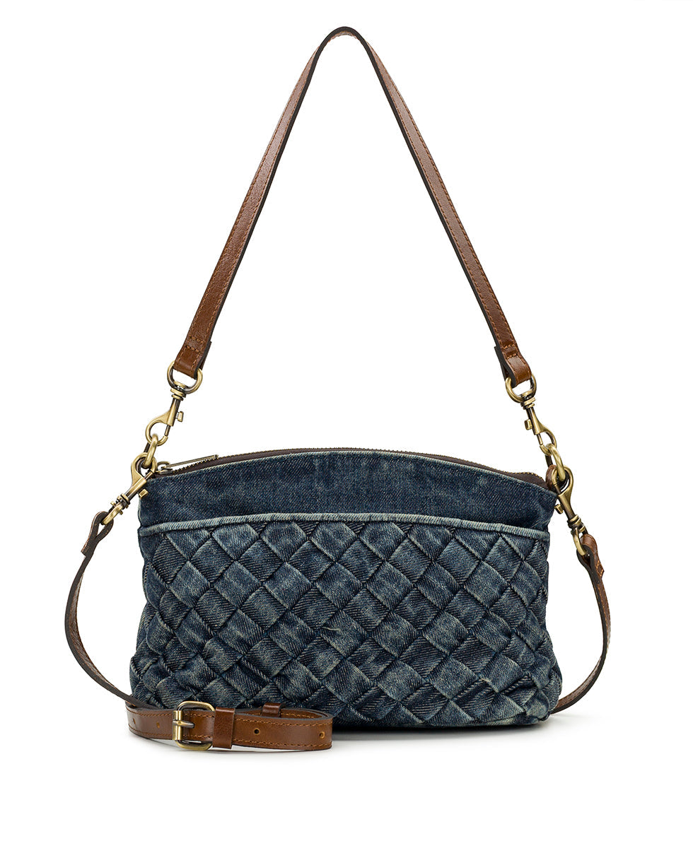 Patricia Nash Arlee Crossbody - Washed Woven Denim