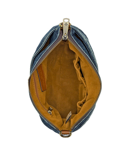 Patricia Nash Arlee Crossbody - Washed Woven Denim