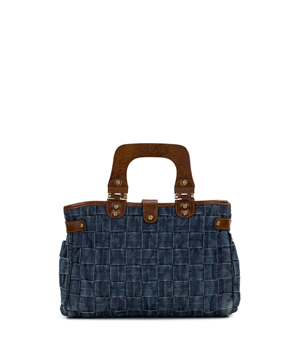 Patricia Nash Sancia Satchel - Washed Woven Denim