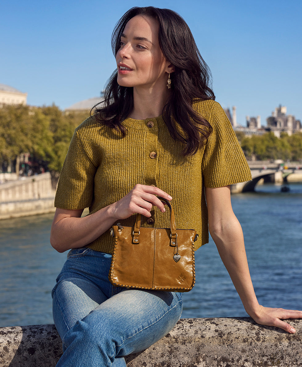 Patricia Nash Mini Briona Crossbody- Vintage Glazed Leather
