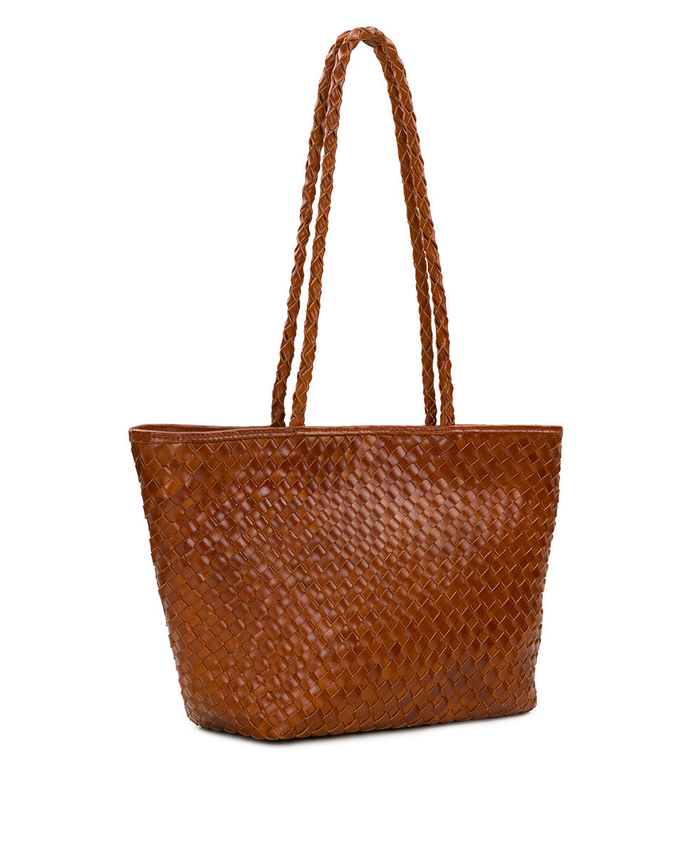 Patricia Nash Olivia Satchel Tote - Hand Stained Woven
