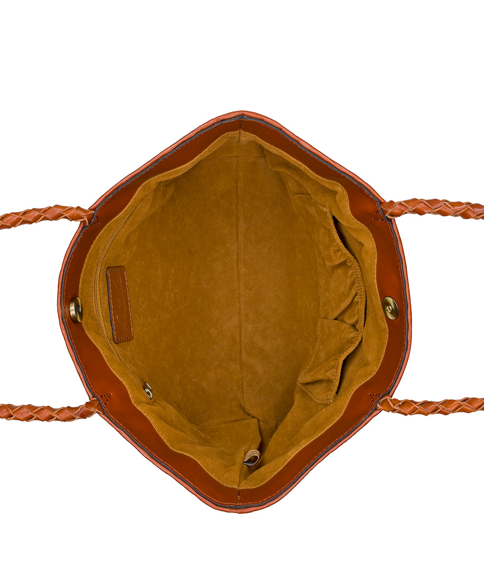 Patricia Nash Olivia Satchel Tote - Hand Stained Woven