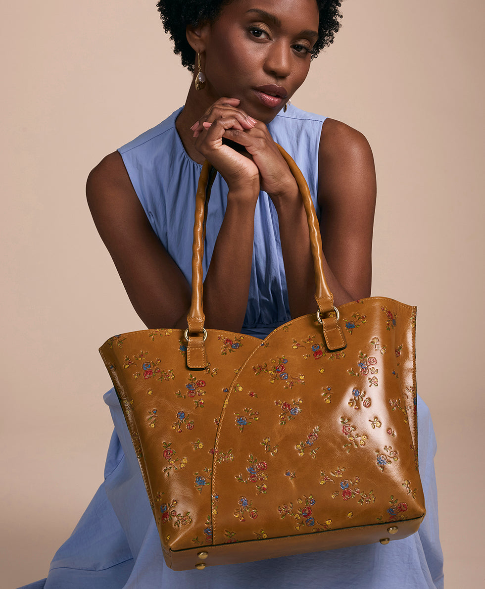 Patricia Nash Marion Tote - Fleur de Jardin Embossed