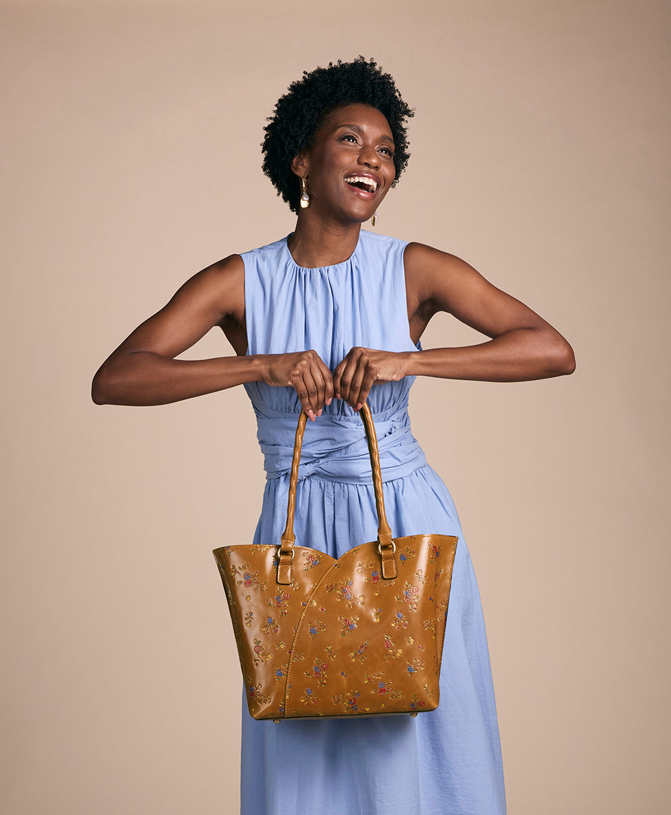 Patricia Nash Marion Tote - Fleur de Jardin Embossed