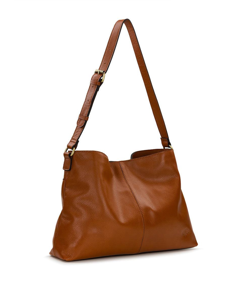 Patricia Nash Liora Slouchy Tote - Rugged Natural Grain Leather