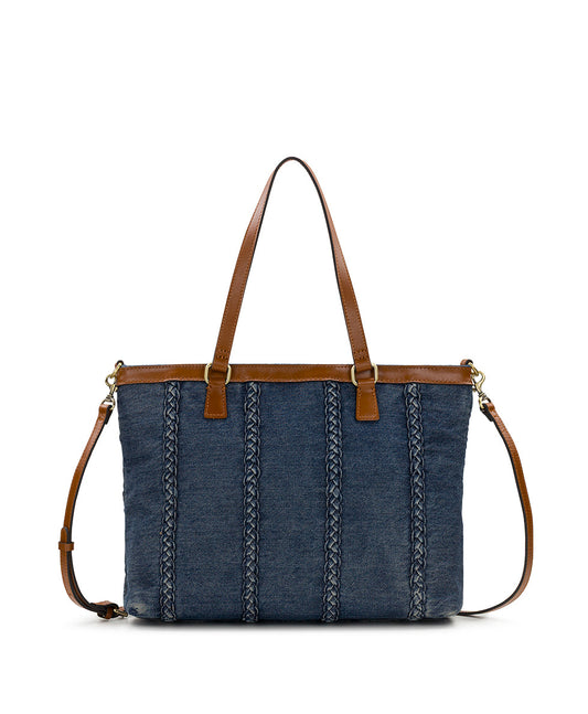 Patricia Nash Nadine Tote Satchel - Denim Stonewashed