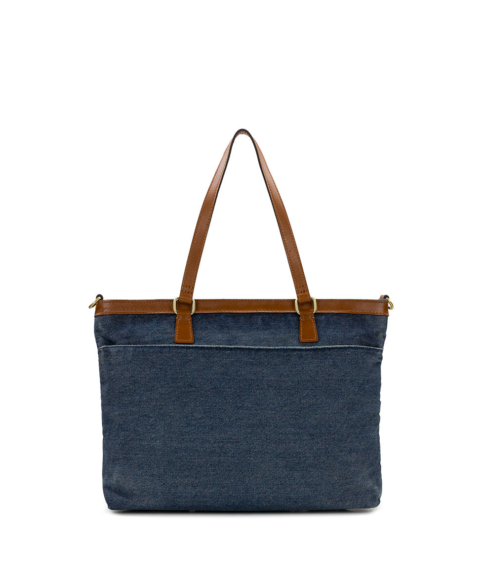 Patricia Nash Nadine Tote Satchel - Denim Stonewashed