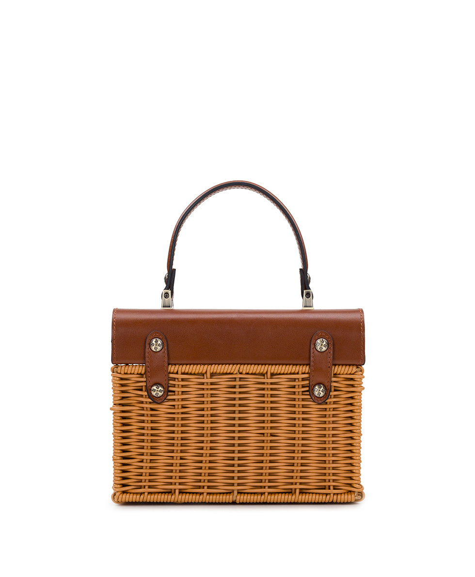 Patricia Nash Vienne Basket Top Handle with Scarf - Spring Wicker