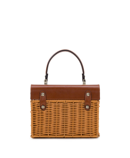 Patricia Nash Vienne Basket Top Handle with Scarf - Spring Wicker