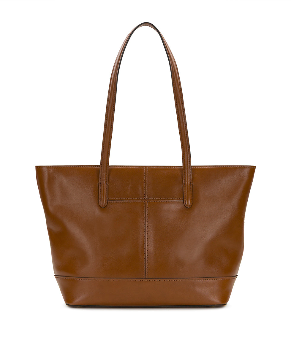 Patricia Nash Verzi Tote with Scarf - European Natural Fine Weave