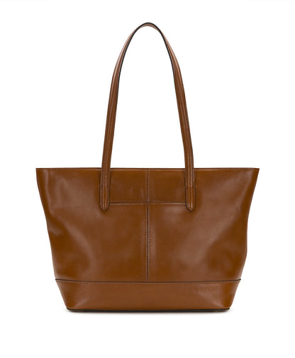Patricia Nash Verzi Tote with Scarf - European Natural Fine Weave
