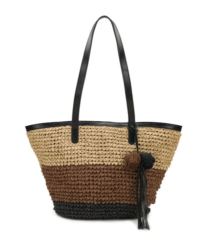 Patricia Nash Marconia Tote with Pom Pom Tassel - Specialty Woven