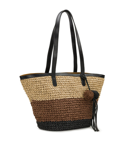 Patricia Nash Marconia Tote with Pom Pom Tassel - Specialty Woven