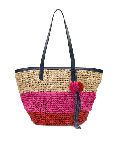 Patricia Nash Marconia Tote with Pom Pom Tassel - Specialty Woven