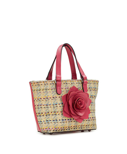 Patricia Nash Mini Verzi Chain Crossbody - Rose Spanish Raffia