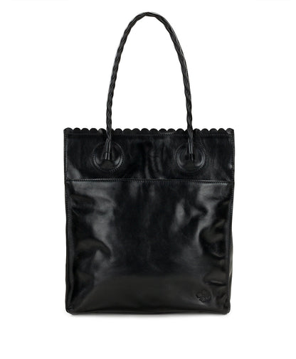 Patricia Nash Cavo Tote | Cavo Tooled Applique | Distressed Black