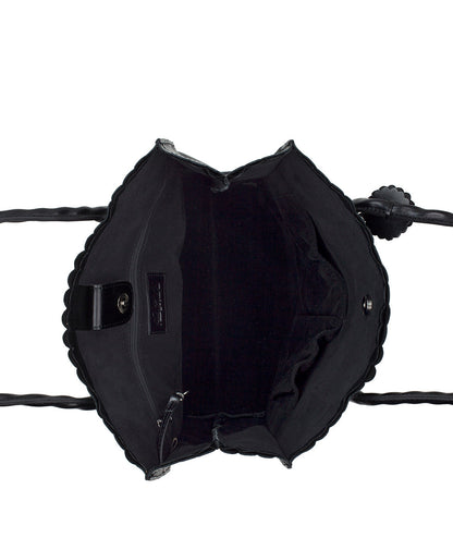 Patricia Nash Cavo Tote | Cavo Tooled Applique | Distressed Black