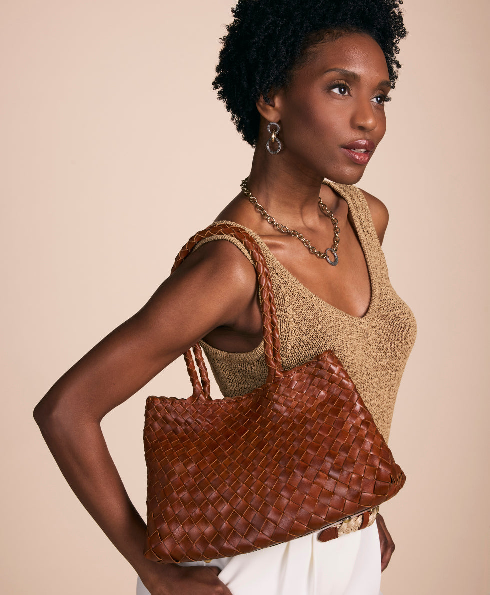 Patricia Nash Violaine Satchel - Hand Stained Woven