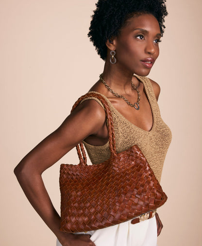 Patricia Nash Violaine Satchel - Hand Stained Woven