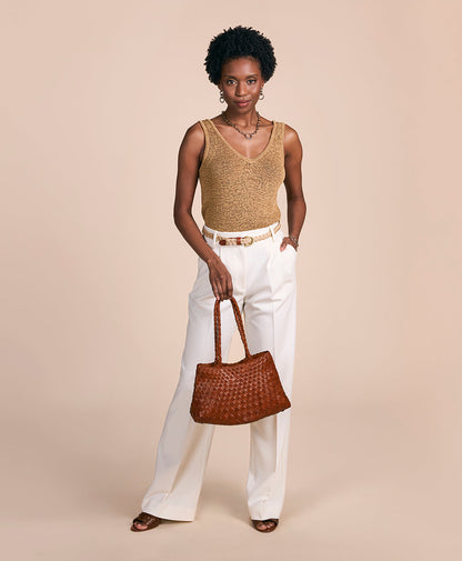 Patricia Nash Violaine Satchel - Hand Stained Woven