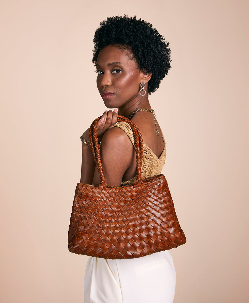 Patricia Nash Violaine Satchel - Hand Stained Woven