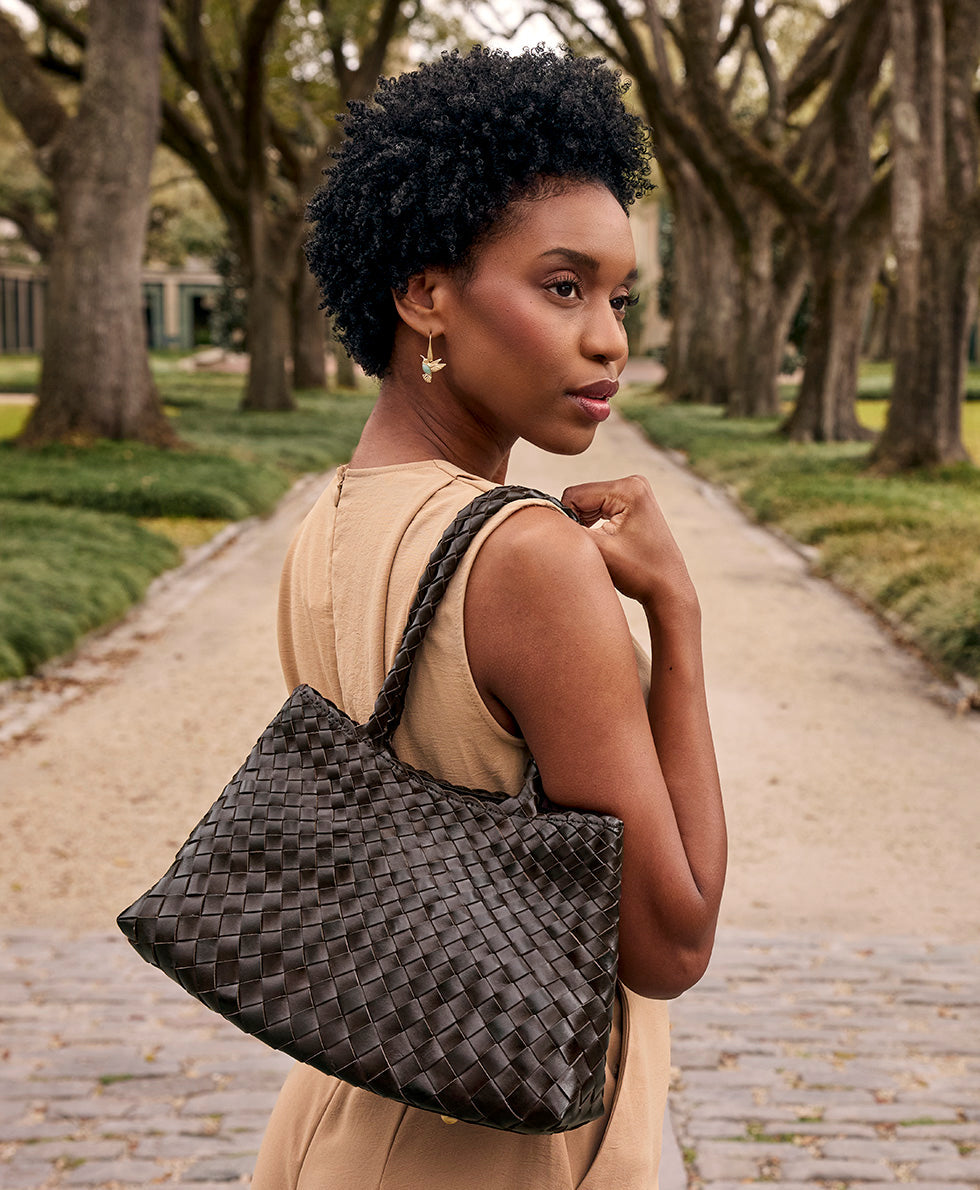 Patricia Nash Violaine Satchel - Hand Stained Woven
