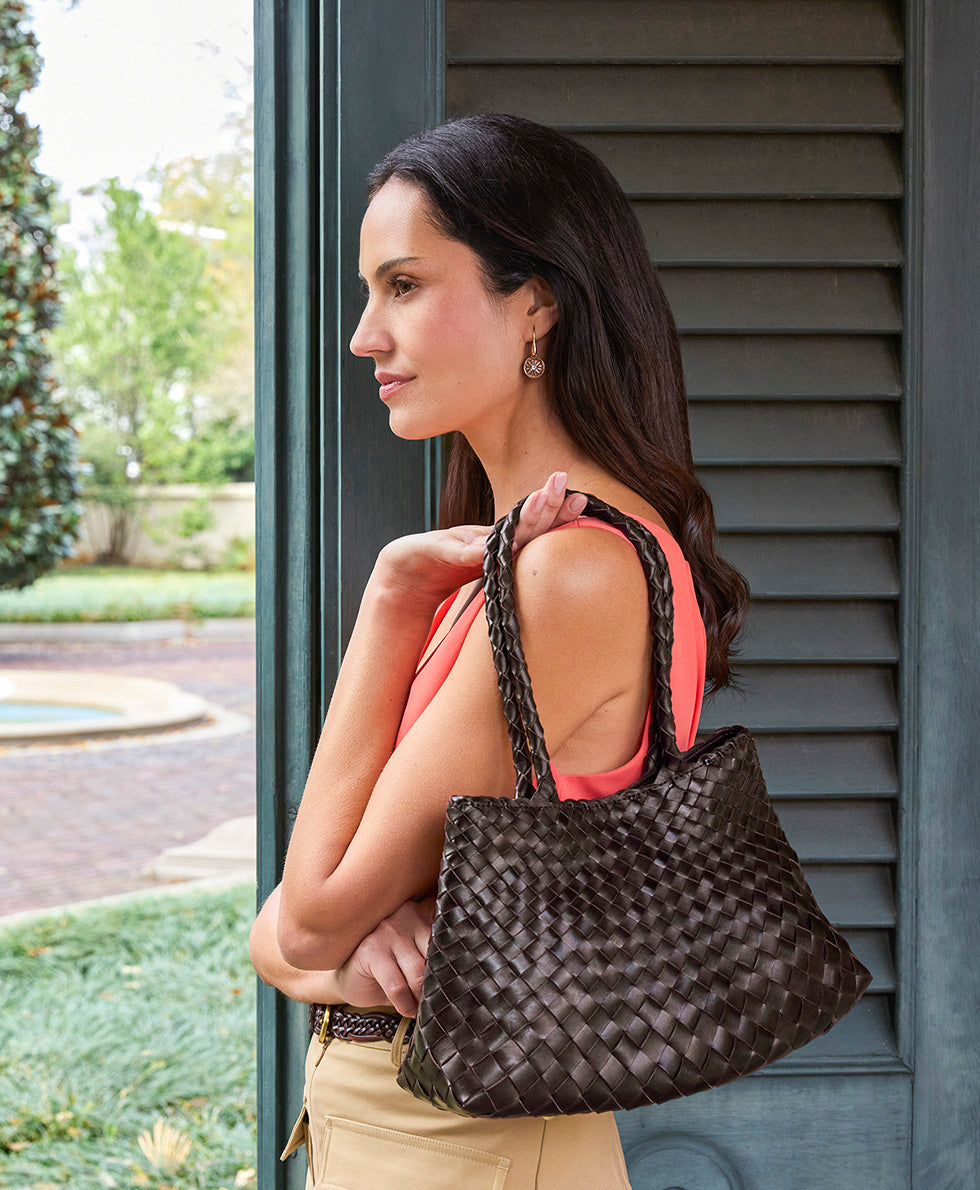 Patricia Nash Violaine Satchel - Hand Stained Woven