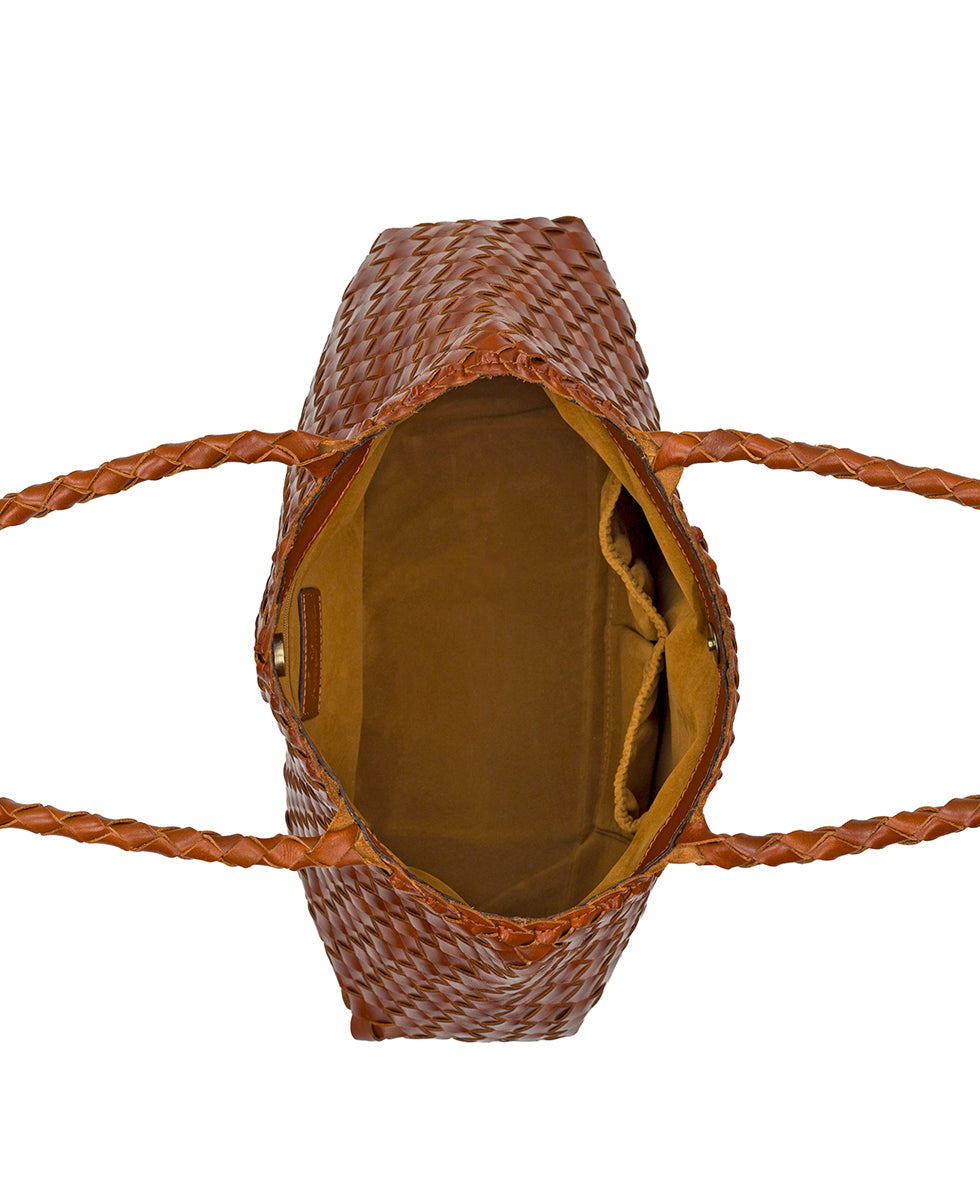 Patricia Nash Cheri Large Satchel - Hand Stained Woven