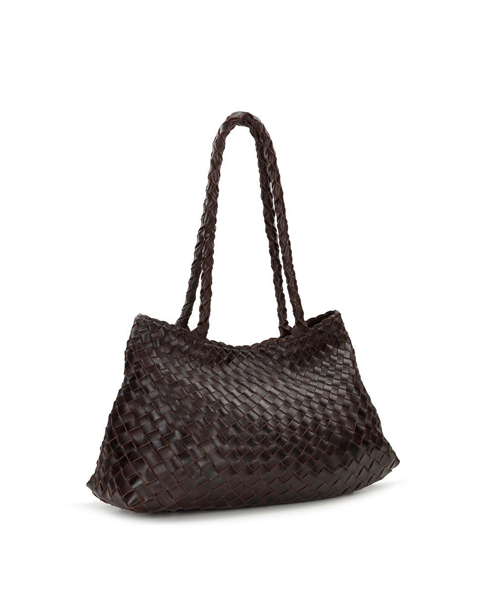 Patricia Nash Cheri Large Satchel - Hand Stained Woven