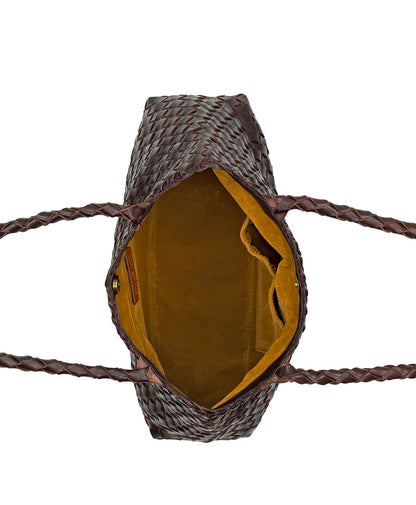 Patricia Nash Cheri Large Satchel - Hand Stained Woven