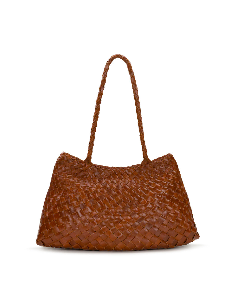 Patricia Nash Cheri Large Satchel - Hand Stained Woven