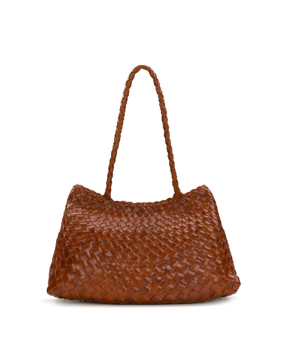 Patricia Nash Cheri Large Satchel - Hand Stained Woven
