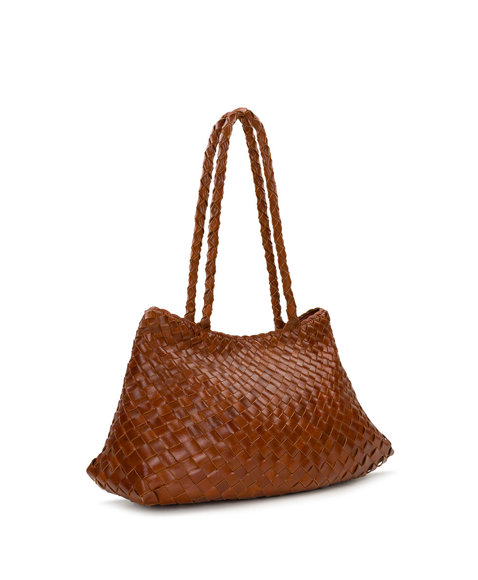 Patricia Nash Cheri Large Satchel - Hand Stained Woven