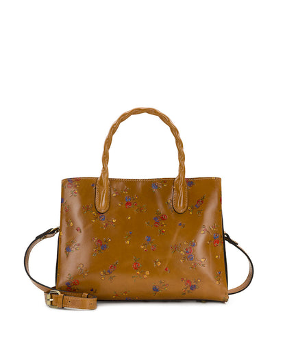 Patricia Nash Genovese Satchel - Fleur de Jardin Embossed