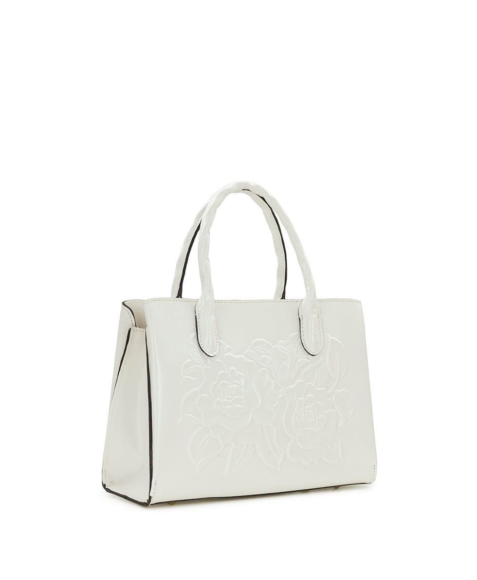 Patricia Nash Genovese Satchel - Vintage Veg Tan Rose Tooled