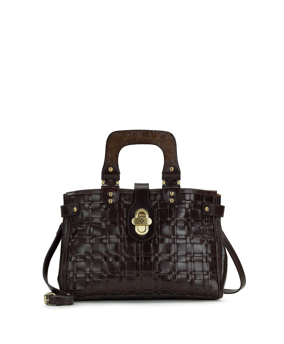 Patricia Nash Sancia Woven Satchel - Vintage Distressed Woven