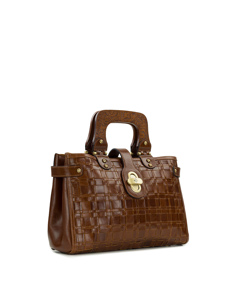 Patricia Nash Sancia Woven Satchel - Vintage Distressed Woven