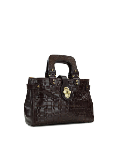 Patricia Nash Sancia Woven Satchel - Vintage Distressed Woven