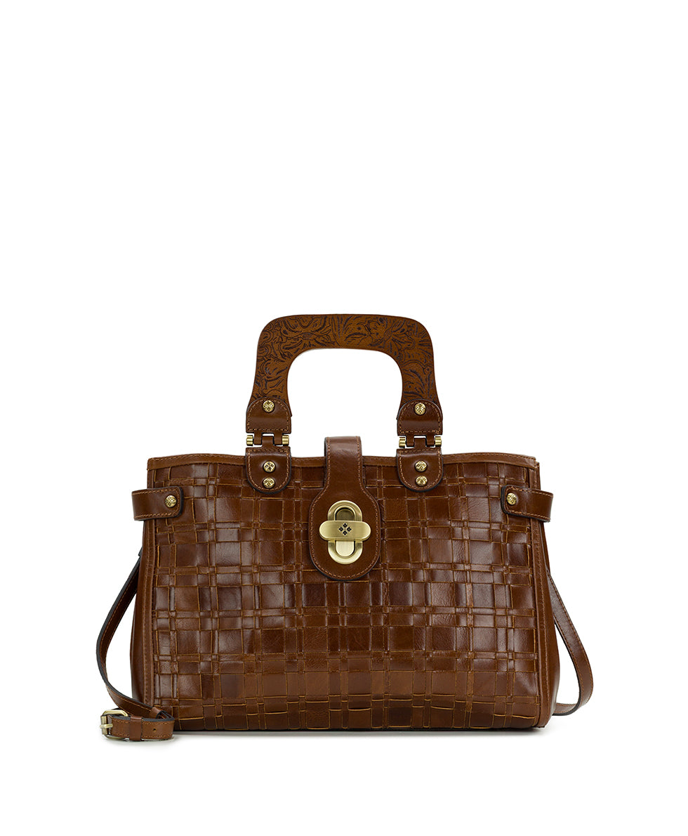 Patricia Nash Sancia Woven Satchel - Vintage Distressed Woven