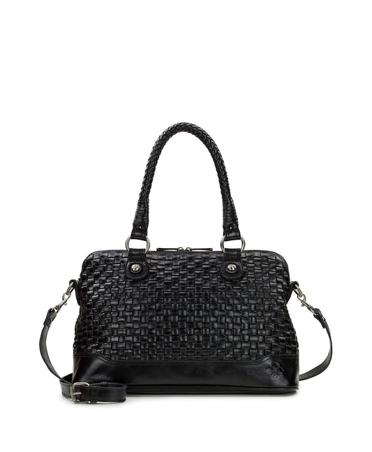 Patricia Nash Augusta Satchel - Discovery Collection — Vintage Distressed Woven Leat