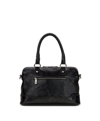 Patricia Nash Augusta Satchel - Discovery Collection — Vintage Distressed Woven Leat